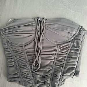 Fashion Nova Gray corset Top